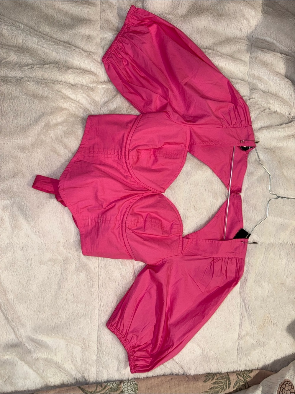 Puff-Sleeve Crop Top